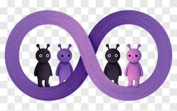 Cartoon Aliens Inside An Infinity Symbol PNG