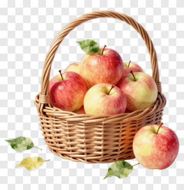 Basket Of Red Apples PNG