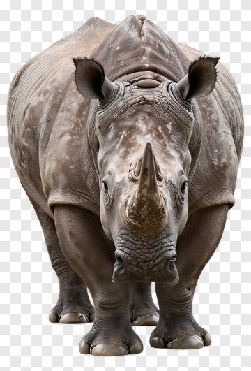 Rhinoceros Standing In Front PNG