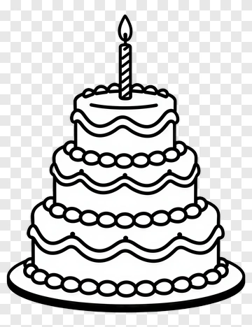 Birthday Cake With Candle PNG