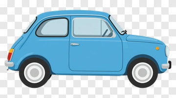 Blue Cartoon Car PNG