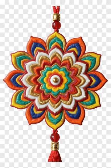 Colorful Decorative Flower Ornament PNG