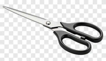 Scissors With Black Handles PNG