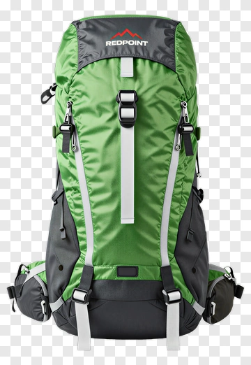 Green Hiking Backpack PNG
