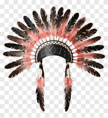 Feathered Native American Headdress PNG
