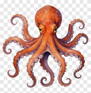 Colorful Octopus PNG