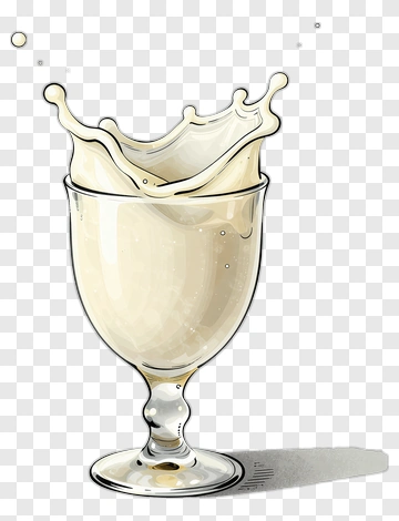 Glass Of Milk With Splash PNG