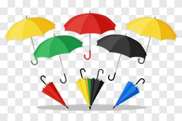 Colorful Umbrellas PNG