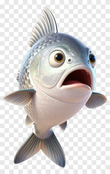 Cartoon Fish With An Open Mouth PNG