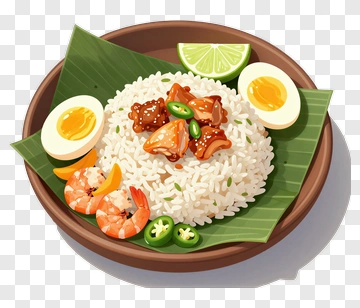 Delicious Shrimp And Chicken Rice Bowl PNG