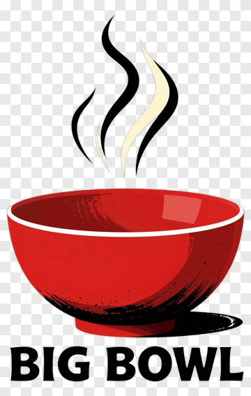 Red Big Bowl With Steam PNG
