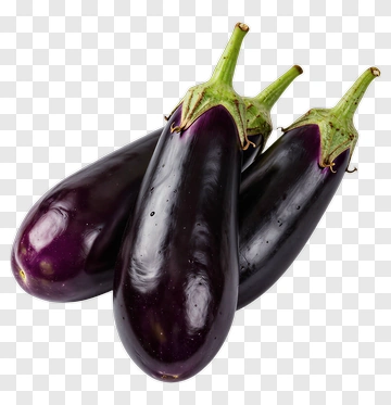 Fresh Purple Eggplants PNG