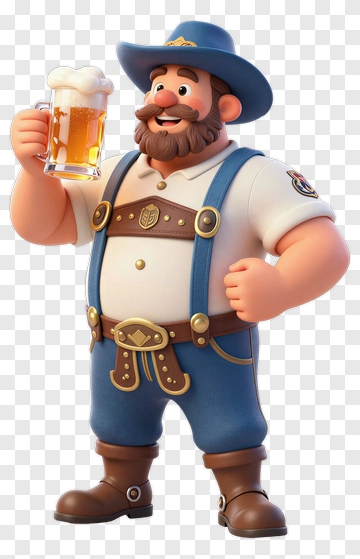 Cartoon Man Holding A Beer Mug PNG