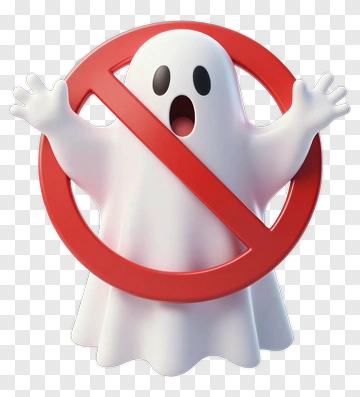 Cartoon Ghost With No Symbol PNG