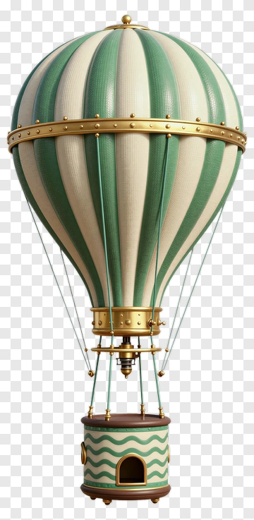 Vintage Hot Air Balloon PNG