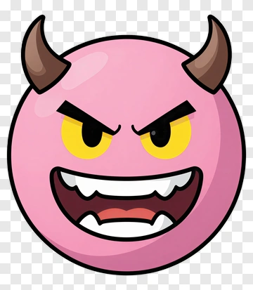 Cartoon Pink Monster Face PNG