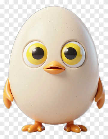 Cartoon Chick Emerging From Egg PNG