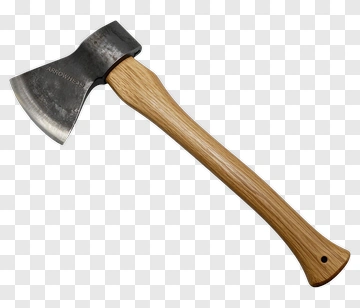 Axe With Wooden Handle PNG