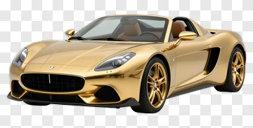 Gold Sports Car PNG