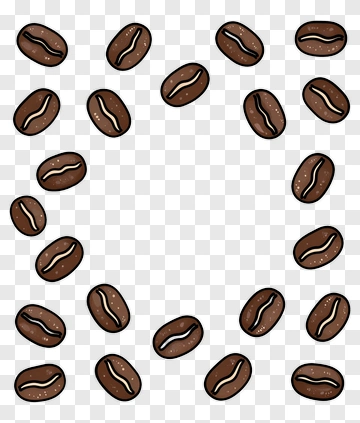 Coffee Beans Border Design PNG