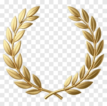 Golden Laurel Wreath PNG