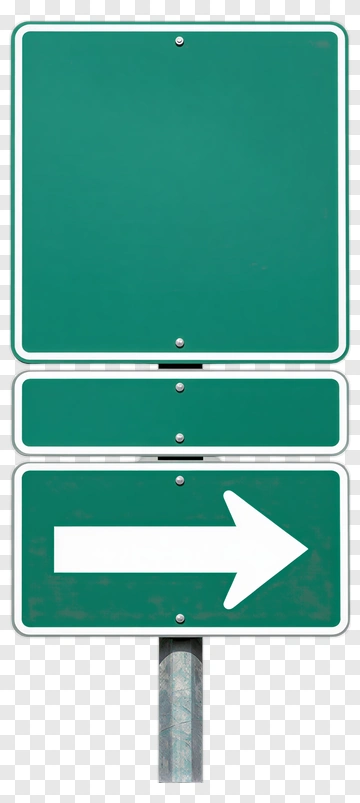 Directional Road Sign With Arrow PNG