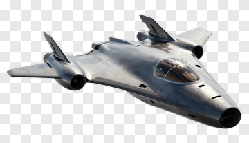 3D Futuristic Jet Aircraft PNG