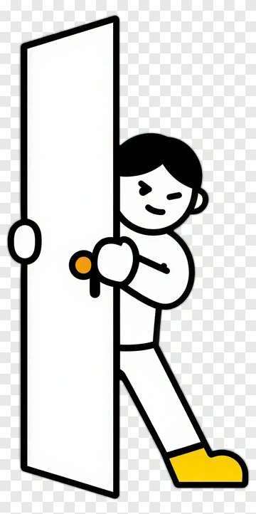 Person Opening A Door PNG