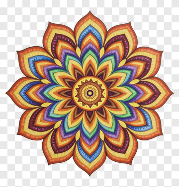 Colorful Mandala Design PNG