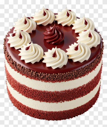 Red Velvet Cake With Cream Cheese Frosting PNG