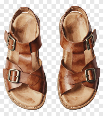 Brown Leather Sandals PNG