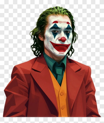 Joker Character In Colorful Costume PNG