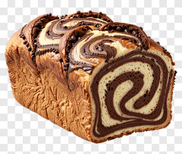 Chocolate Swirl Bread Loaf PNG