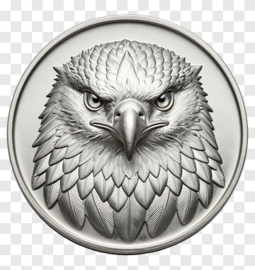 Silver Eagle Coin Design PNG