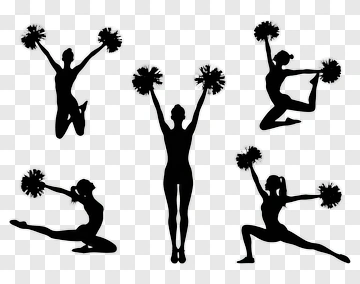 Cheerleaders Performing Various Stunts PNG