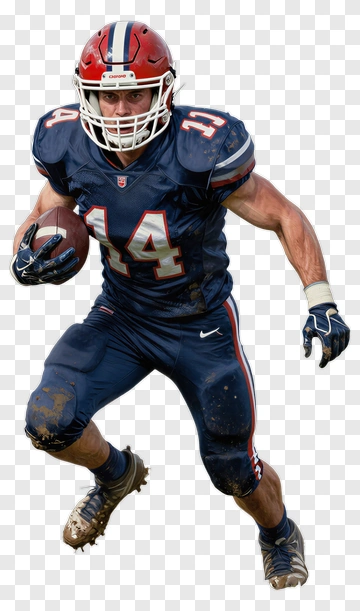 Football Player Running With A Ball PNG