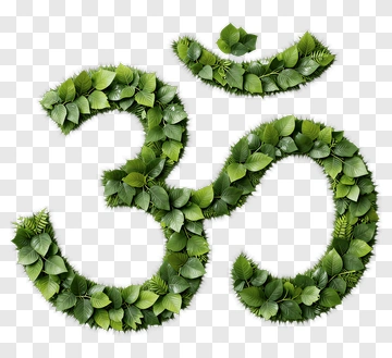 Green Leaf Om Symbol PNG
