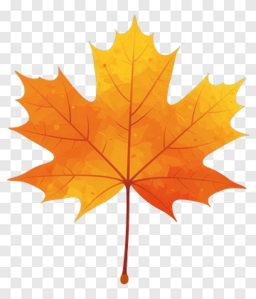 Colorful Maple Leaf PNG