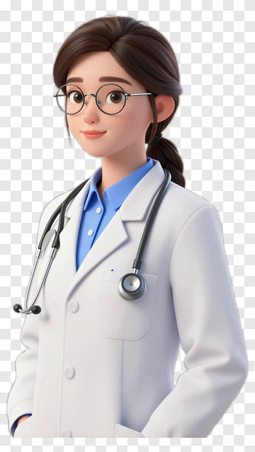 Cartoon Doctor With Stethoscope PNG