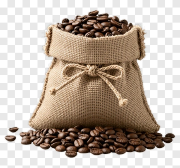 Coffee Bag With Beans PNG