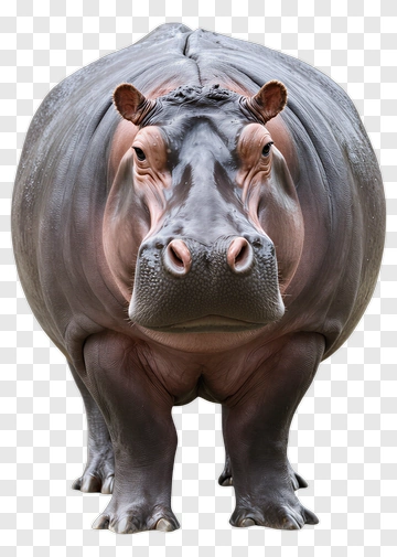 Hippo Standing In Front PNG