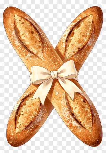 Decorative Bread With A Ribbon PNG