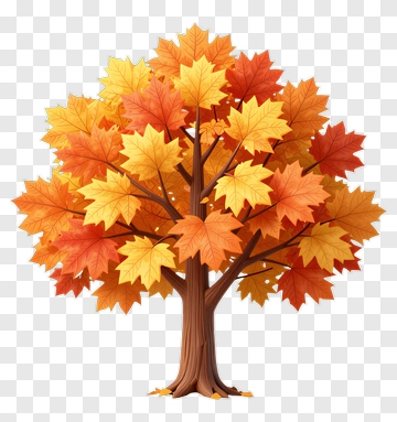 Colorful Tree With Autumn Leaves PNG