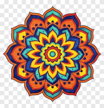 Colorful Mandala Design PNG