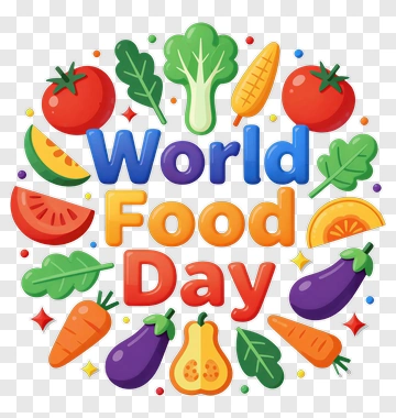 World Food Day Celebration With Fruits And Vegetables PNG