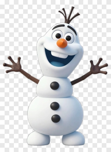 Cartoon Snowman With Outstretched Arms PNG
