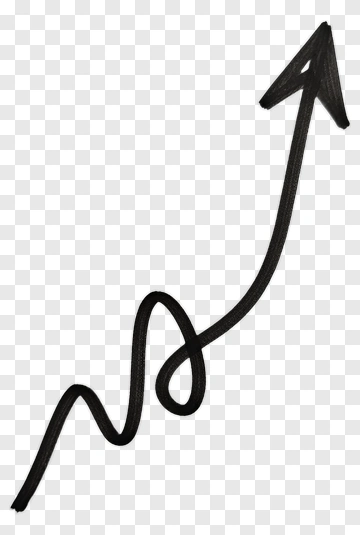 Arrow Graph Showing Growth Trend PNG