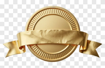 Gold Seal With Ribbon PNG