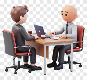 3D Business Team Meeting At Table PNG