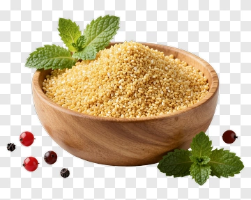 Bowl Of Quinoa With Fresh Mint And Berries PNG